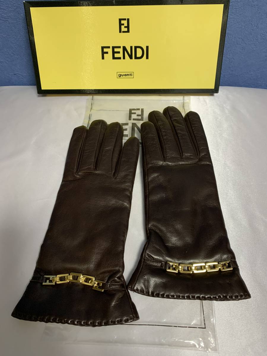 フェンディ FENDI レザーグローブ フェンディ（手袋・アームカバー