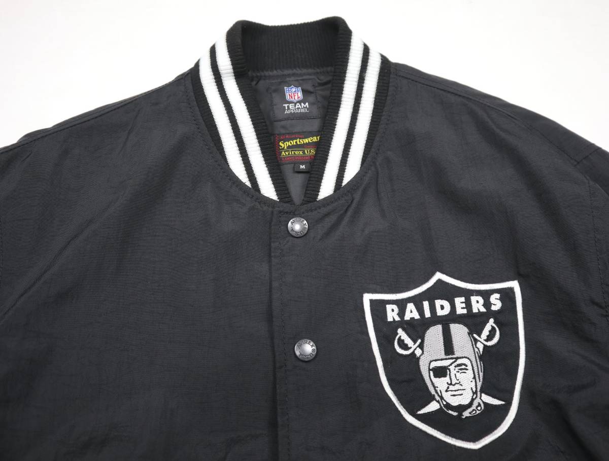 美品☆AVIREXアヴィレックス NFLオークランドレイダース スタジャン 