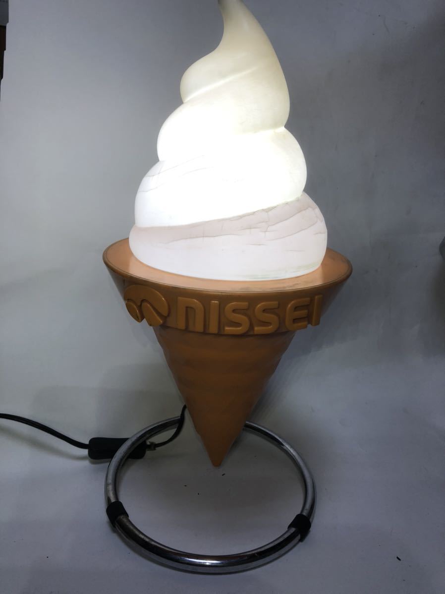 ニッセイ　ソフトクリームライト約90センチ NISSEI ニッセイ 日世 ソフトクリーム 卓上 看板 ライト 高さ約45㎝ 横