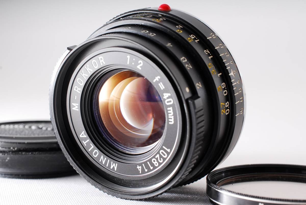 超激得，お買い得 極上 MINOLTA ミノルタ M-ROKKOR 40mm F2 Mマウント レンズフィルター付 綺麗な外観 光学系カビ キズなし 完動品 B955(ミノルタ)｜売買されたオークション情報、yahooの商品情報をアーカイブ公開 - オ ミノルタ