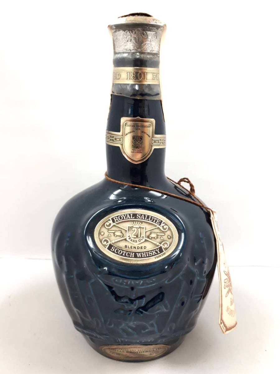 定番，新作登場 #Y07 1円 未開栓 ROYAL SALUTE ロイヤル サルート 21年 青 陶器ボトル 700ml 40% 総重量1288ｇ(スコッチ)｜売買されたオークション情報、yahooの商品情報をアーカイブ公開 - オークファン スコッチ