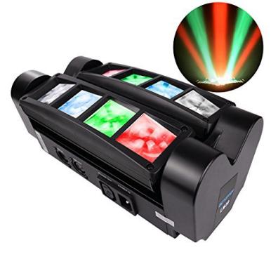 BETOPPER LED ステージライト 回転 舞台照明 : 8色 ビームライトLED