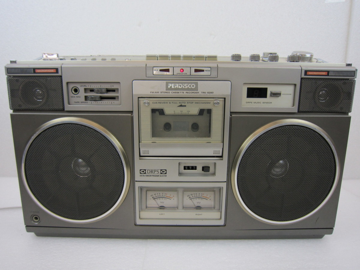 ▽HITACHI ラジカセ TRT-8280 日立 PERDiSCO パディスコ レトロ 現状品