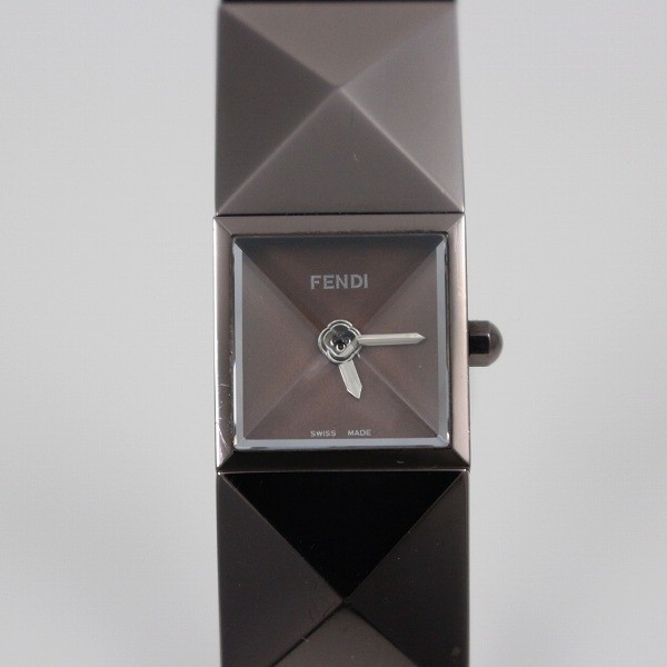 FENDI フェンディ 4260L スクエア カットガラス クォーツ 腕時計