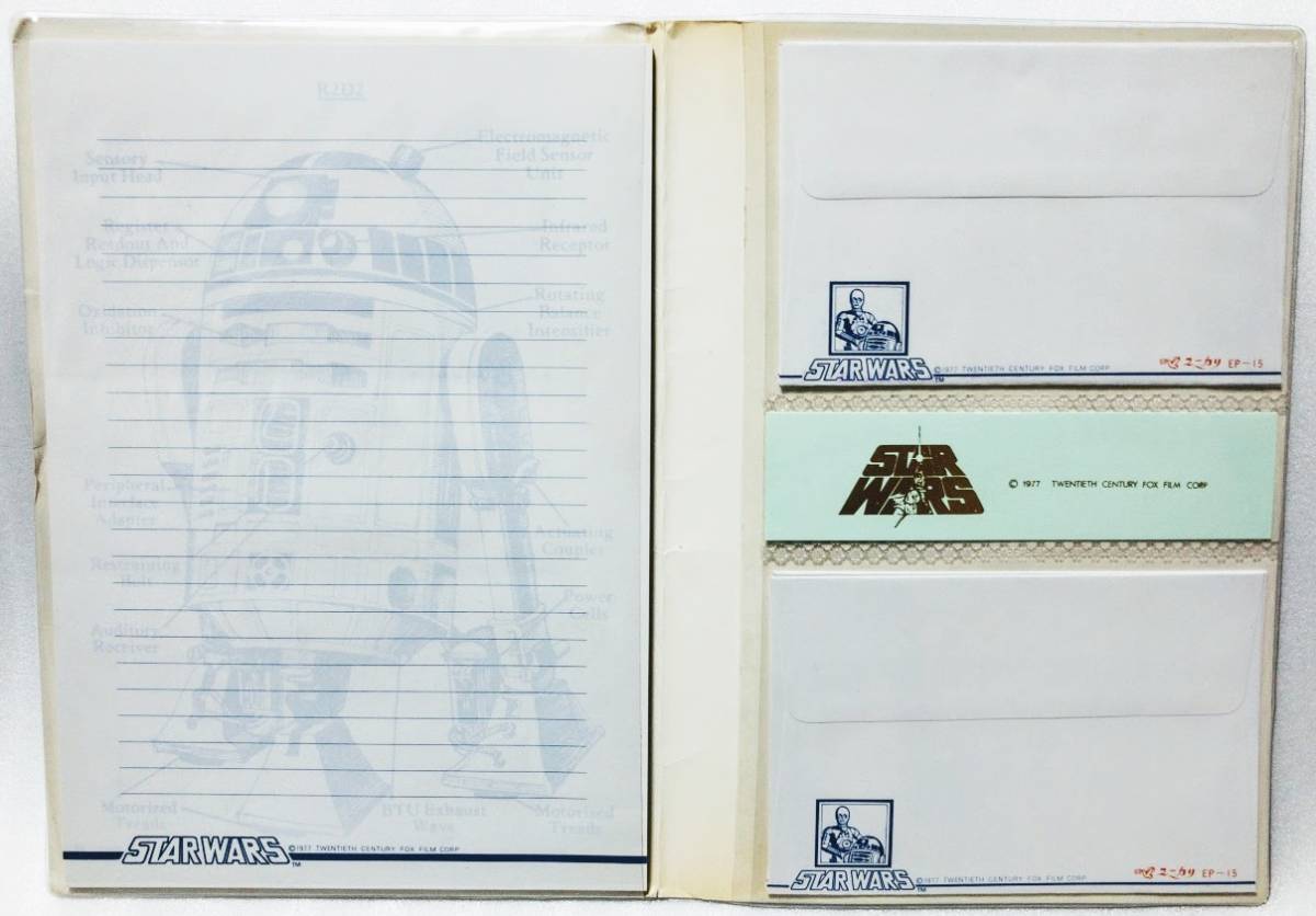 スターウォーズ C-3PO R2-D2 レターセット 便箋 封筒 株式会社ユーカリ社製造 昭和レトロ レア _3