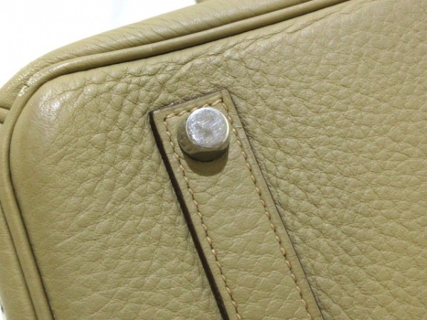 バーキン35 ハンドバッグ エルメス [エルメス] ターンロック トートバッグ エルメス HERMES ハンドバッグ バーキン35 トリヨンクレマンス カルダモン シルバー金具 □L バッグ