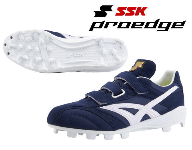 【超激得，格安】 SSK 野球スパイク ESF4007 ブロックポイント ヌバック&times;メッシュ 3本ベルト プロエッジ 限定品 27.5cm 紺白 タフトープロ可(27.5cm)｜売買されたオークション情報、yahooの商品情報をアーカイブ 大人用