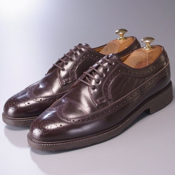 W6722*リーガル/REGAL*ウイングチップ/フルブローグ/ドレスシューズ/ビジネスシューズ/革靴/茶/ブラウン