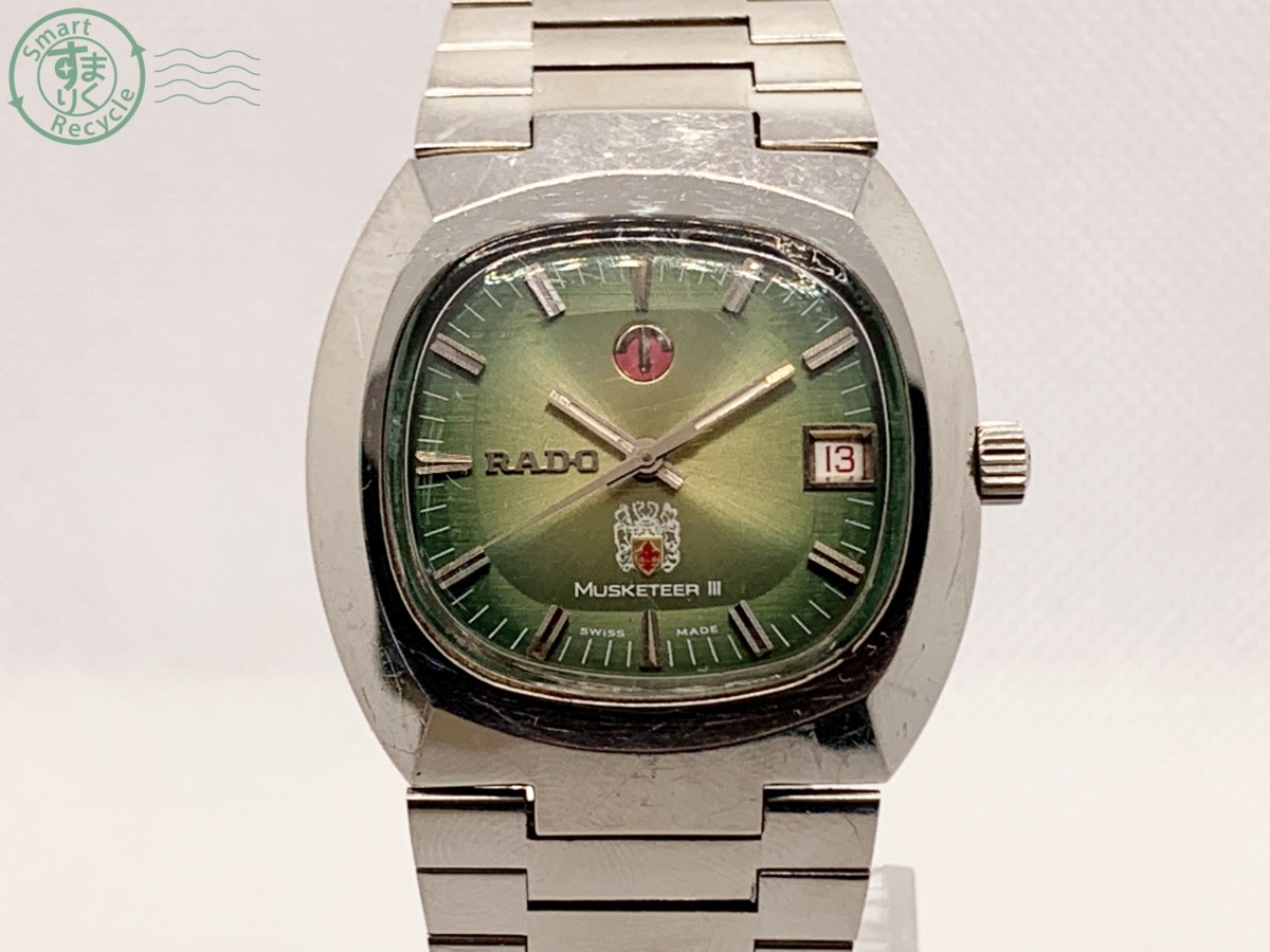 【RADO】メンズ　腕時計　稼働品　マスケティアⅢ　　 カラー　グリーン系 No.o209 RADO(ラドー)MUSKETEERⅢ マスケティア 3 文字盤グリーン