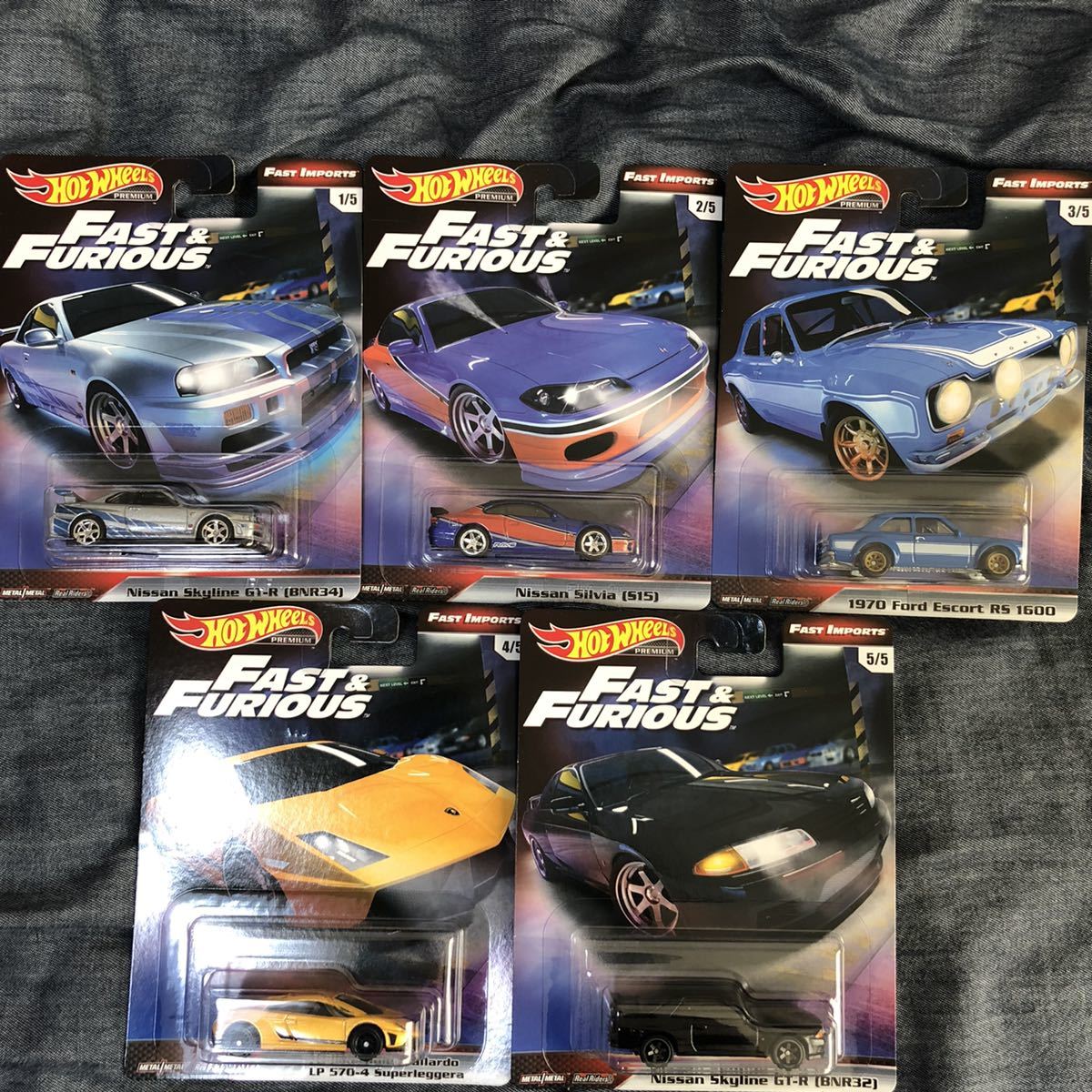 ホットウィール Hot Wheels ワイルドスピード 5台セット R34 S15