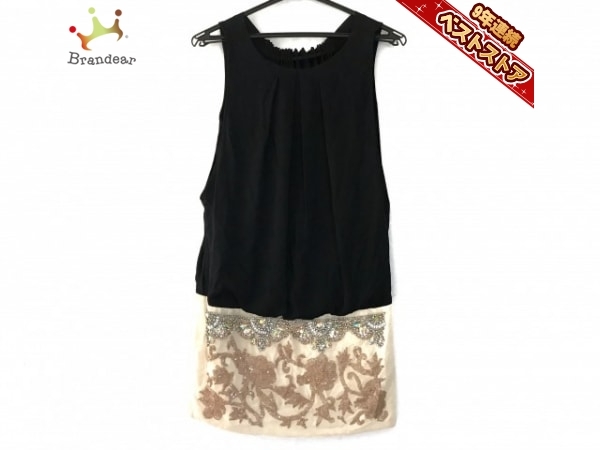 グレースコンチネンタル Grace Continental サイズ３４ S 黒 ベージュ レディース スパンコール ビジュー ワンピース ワンピース 売買されたオークション情報 Yahooの商品情報をアーカイブ公開 オークファン Aucfan Com
