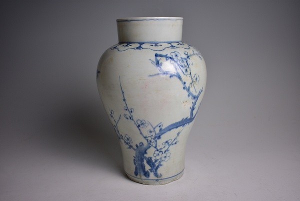 李朝白磁塩笥丸壺 【道ZA644】李朝白磁壺