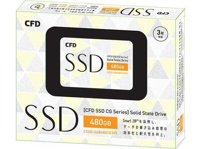 【新品】【送料無料】CFD販売 SSD 480GB CSSD-S6B480CG3VX 2.5インチ SATA3 3D TLC NAND　(管理番号03)