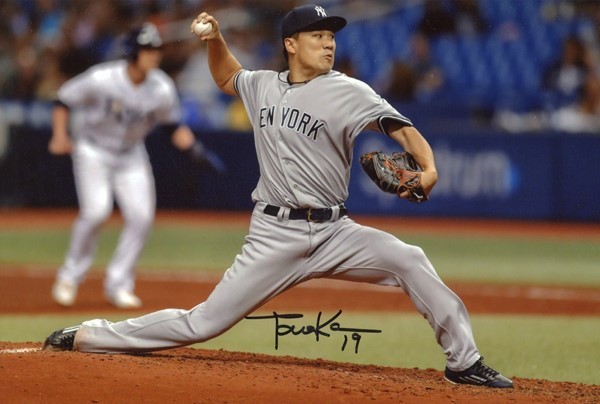 田中将大 MLB 直筆サイン入りフォト ニューヨークヤンキース 楽天 楽天