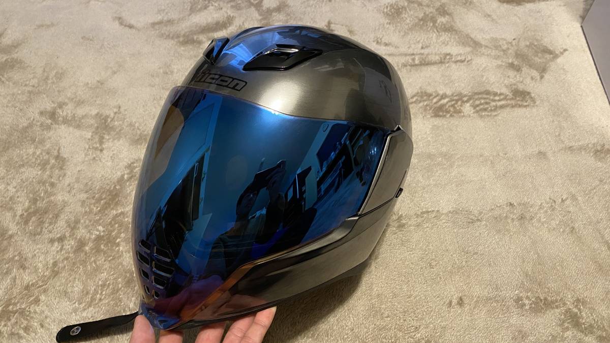 アイコン ICON AIRFLITE HELMET QUICKSILVER Lサイズ ブルーミラー