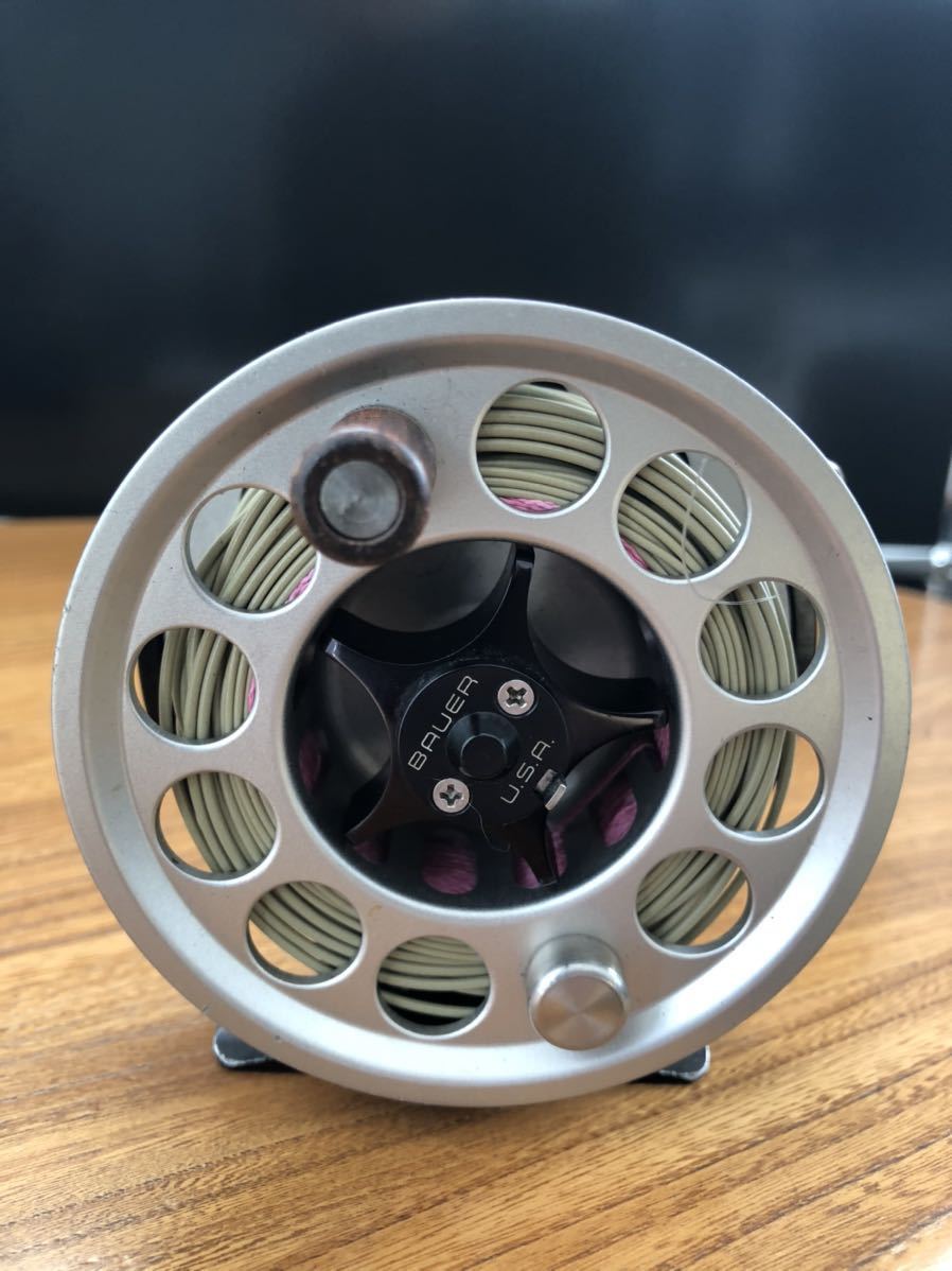 BAUER M3 フライリール ブラック スペアスプール付 フライリール BAUER