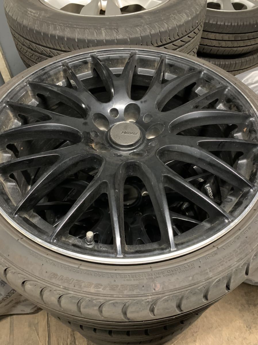 レイズ RAYS HOMURA ホムラ 2×9 ブラック 4本セット 225/35R19 19×8JJ_1