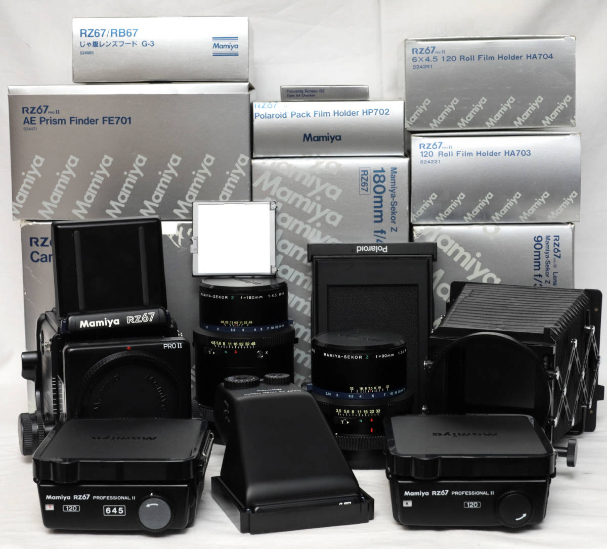 MAMIYA RZ67 Pro II ボディ、90mmレンズ、AEファインダー、120ホルダー