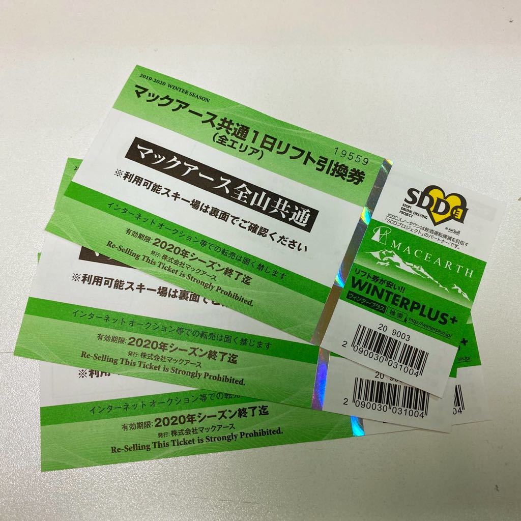 マックアース全山共通1日券(全日)