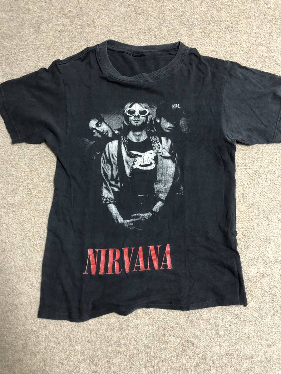 Kurt Vintage Cobain 90s Nirvana Shirt Band T-Shirt Tee Tour 