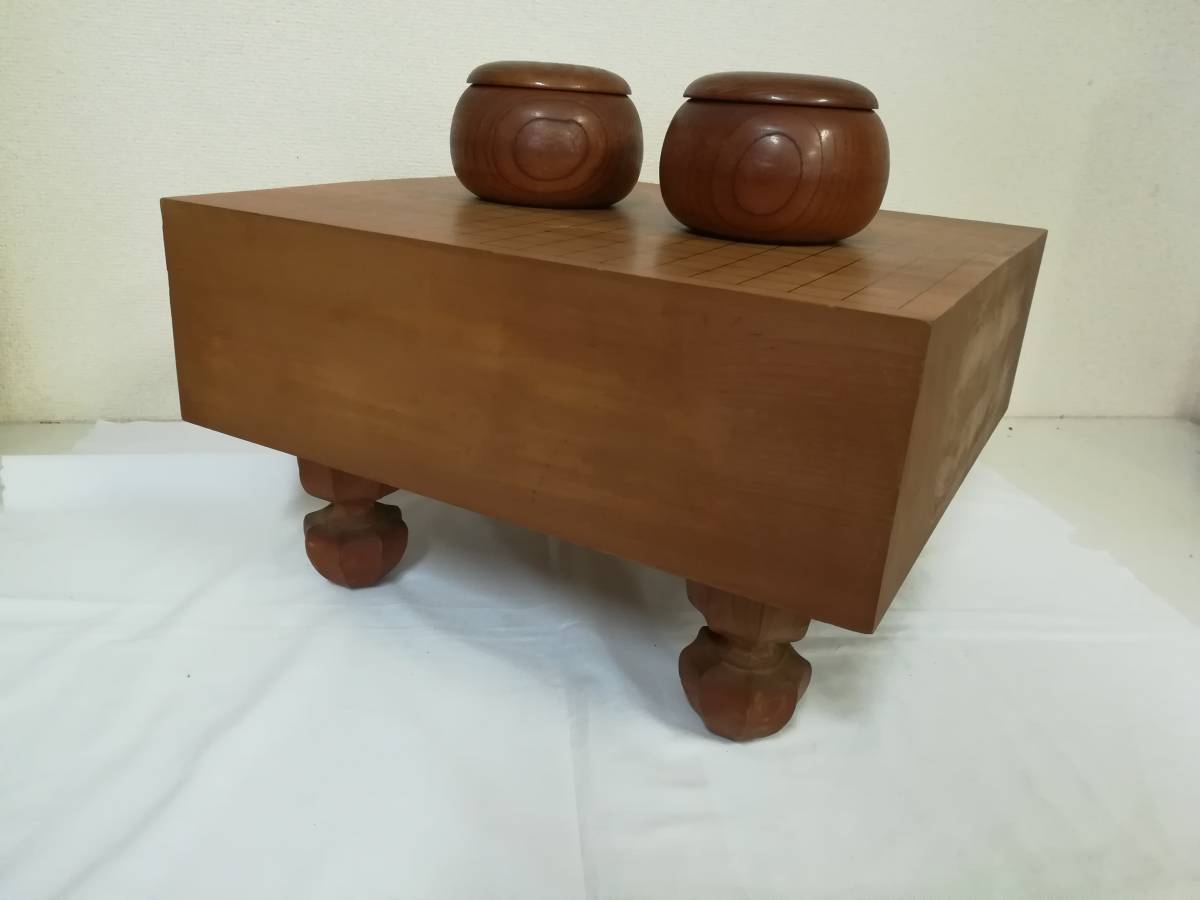 囲碁セット 碁石 脚付き囲碁盤セット | 碁笥付 約45cm へそあり