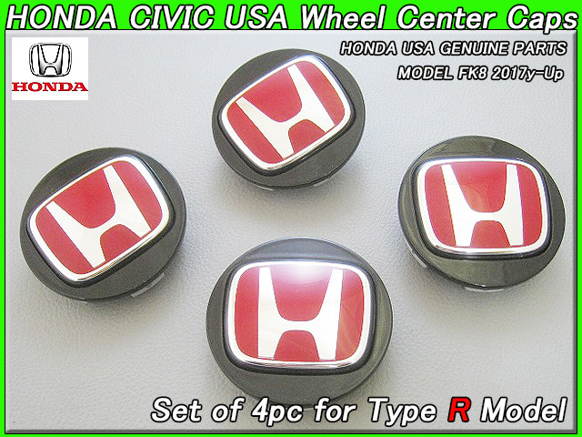 シビックFK8【HONDA】ホンダCIVICタイプR純正USホイールキャップ4個