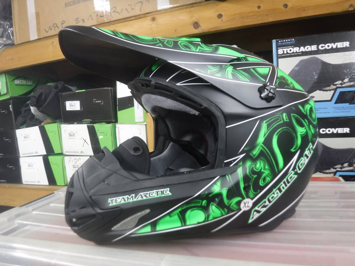  即納 Arctic Cat Team Arctic ヘルメット グリーン 416 XL(スノーモービル)｜売買されたオークション情報、yahooの商品情報をアーカイブ公開 - オークファン スノーモービル