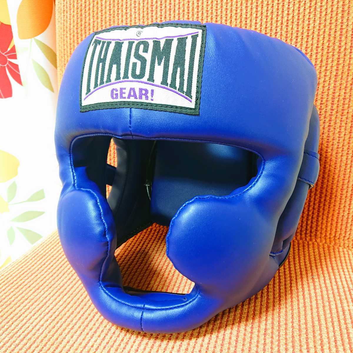 THAISMAIタイサマイ ヘッドギア Mサイズ青 ※検索)キックボクシング