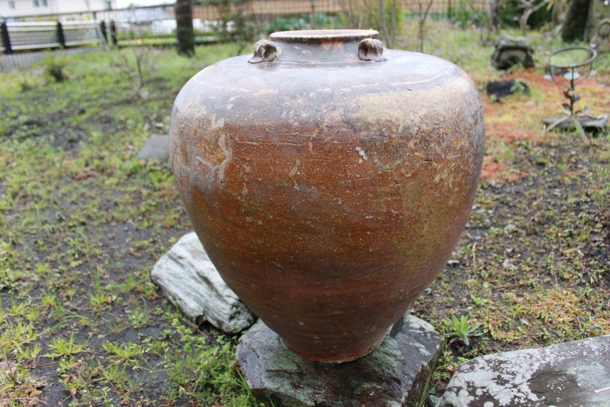 民芸 褐釉四耳壺 シャム南蛮 河南手 壺甕 陶磁一般 売買されたオークション情報 Yahooの商品情報をアーカイブ公開 オークファン Aucfan Com
