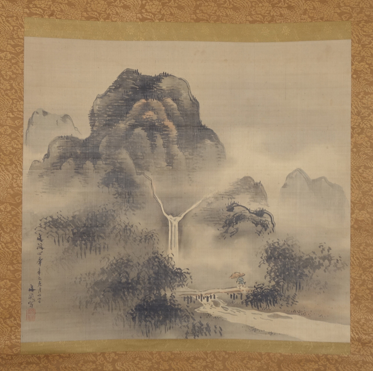 水墨画 森 水墨画 風景 作成の例 鸞峯の水墨画