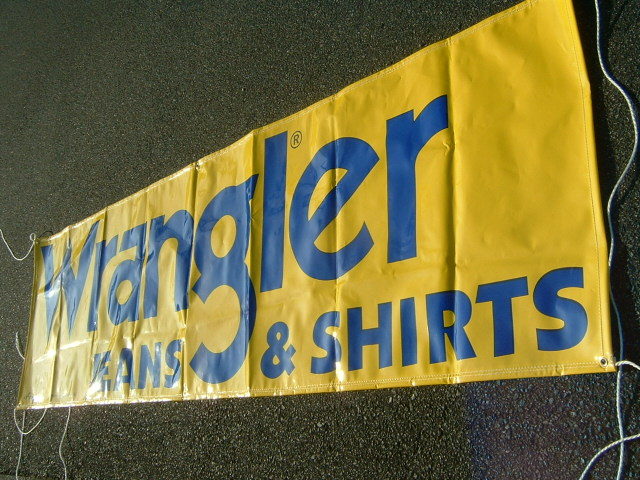 Wrangler ラングラー 看板 非売品 大判 バナー 販促 ジャンク品 