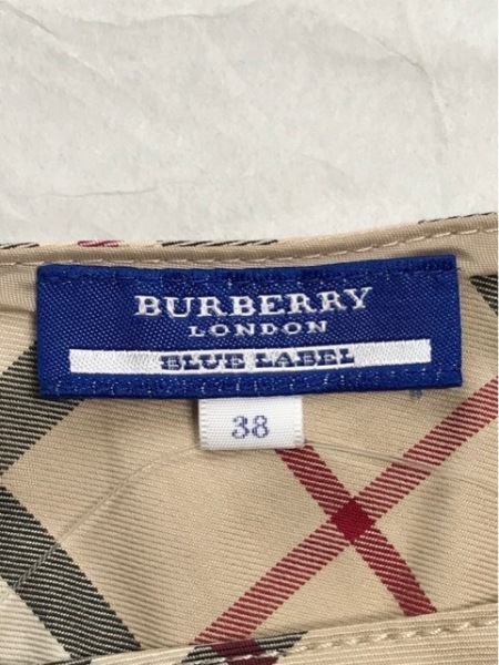 バーバリーブルーレーベル Burberry Blue Label サイズ38 M レッド×黒