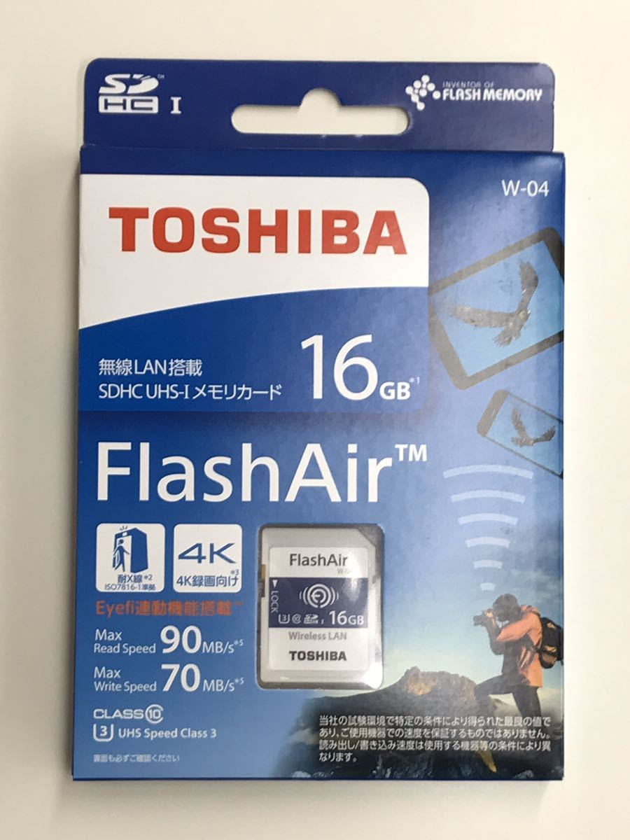 ショッピング公式 東芝 無線LAN搭載SDメモリカード Flashair W-04 16GB 