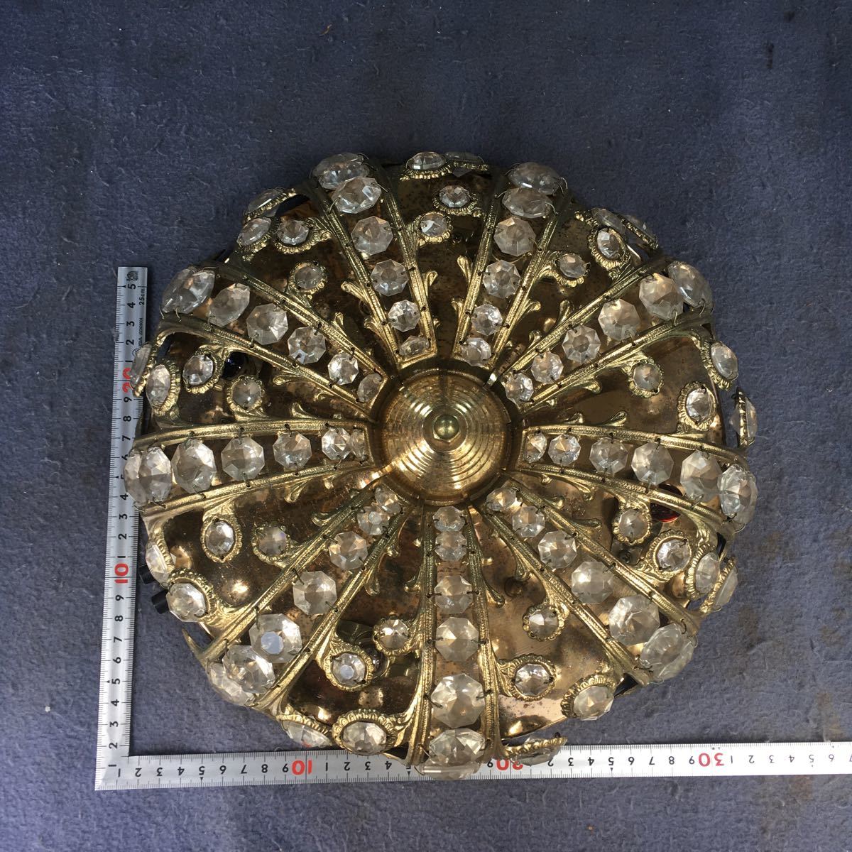 当時物 天吊りシャンデリア デコトラ レトロ 軽トラ バニング ゴールド