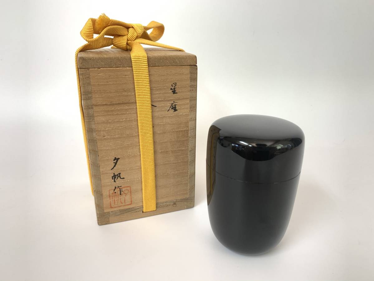 輪島塗 坪井英憲（夕帆）作 菊桐蒔絵五 大棗 共布 鵬雲斎極め