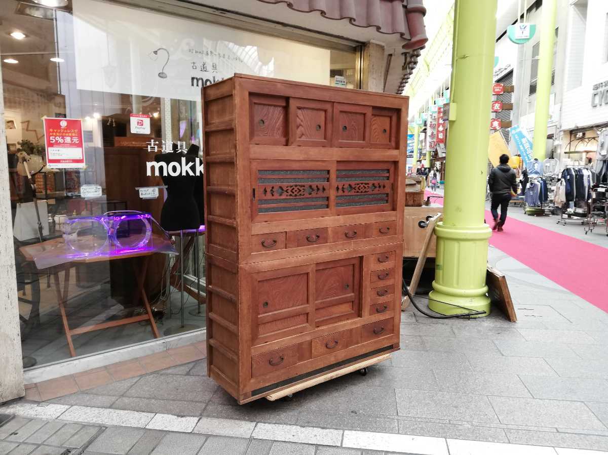 水屋箪笥 全ての商品 - 古家具古道具 そうすけ | カップボード 水屋 