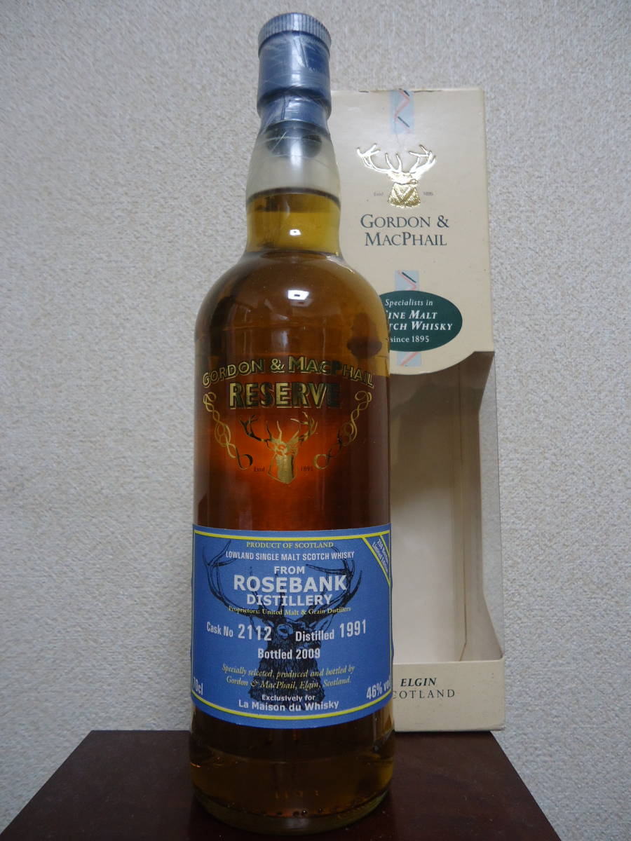 【限定セール，得価】 ￥１ Ｇ＆Ｍ ラ メゾンデュ ウイスキー向け ローズバンク １９９１－２００９ ７００ｍｌ ４６％(ローランド)｜売買されたオークション情報、yahooの商品情報をアーカイブ公開 - オークファ シングルモルト