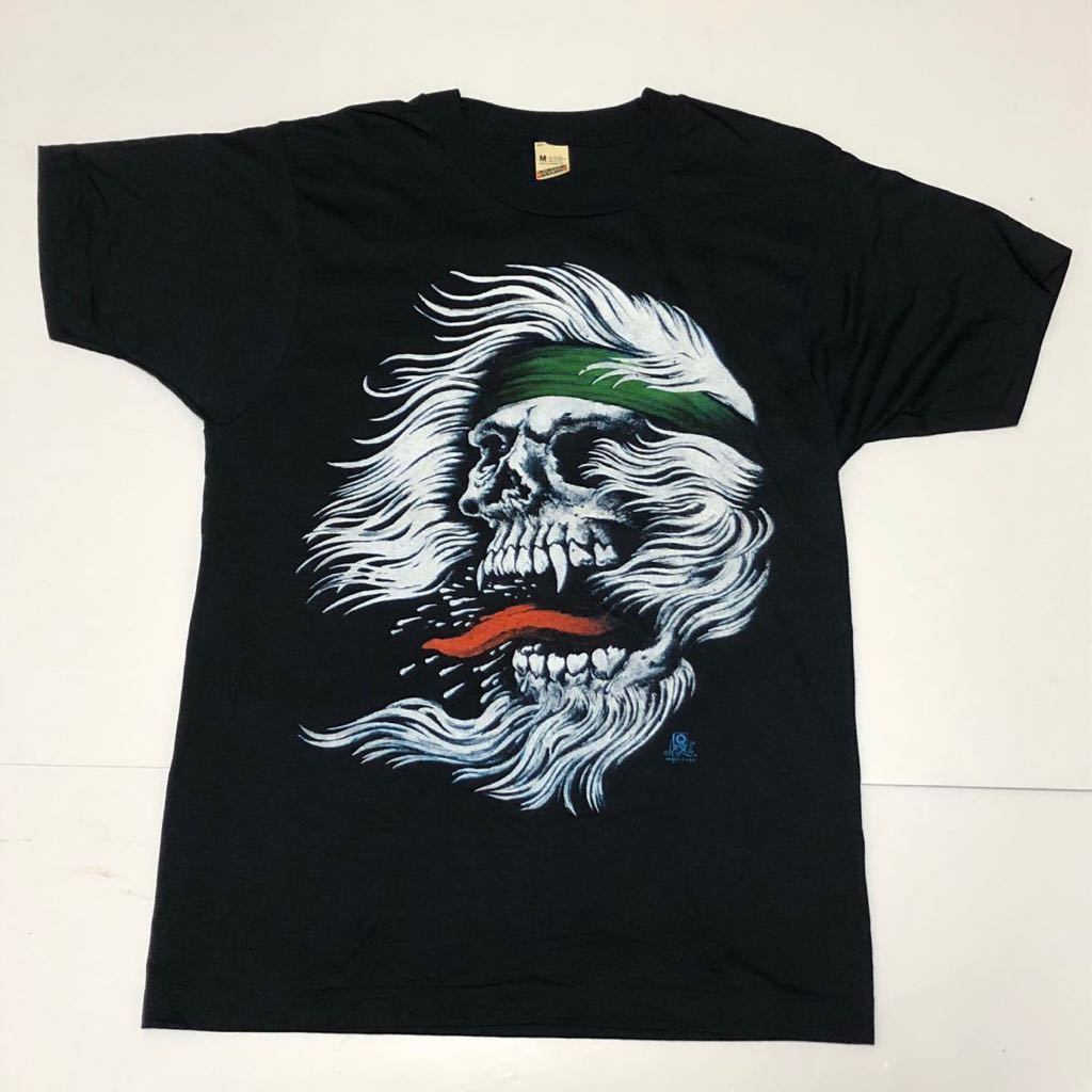80s スカル Tシャツ デッド 3D スカルウィング 80s ビンテージ スカル 