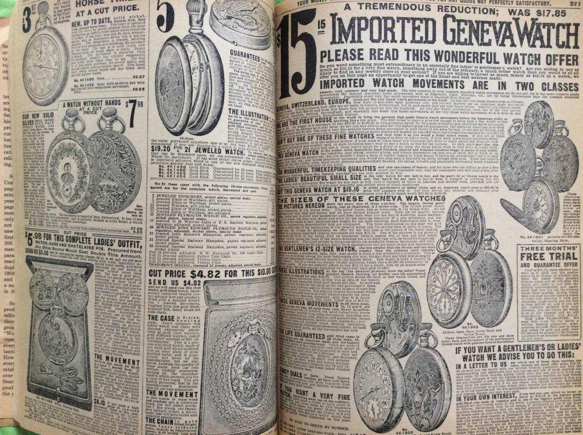 アメリカ レトロ シアーズローバックカタログ1908 復刻版 カタログ 0