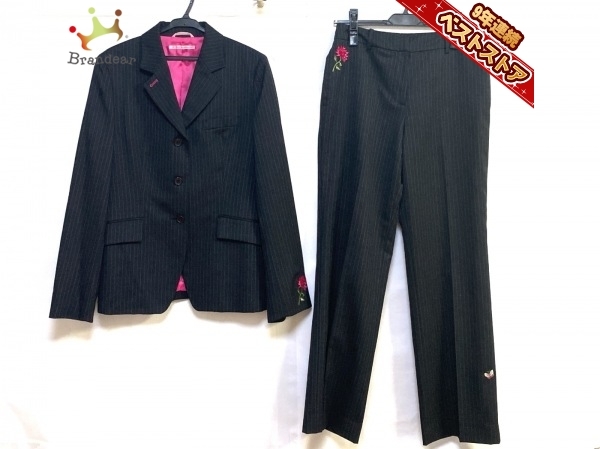 ポールスミス　レディース　パンツスーツ　グレー　ピンクストライプ ポールスミスウィメン PaulSmith women レディースパンツスーツ
