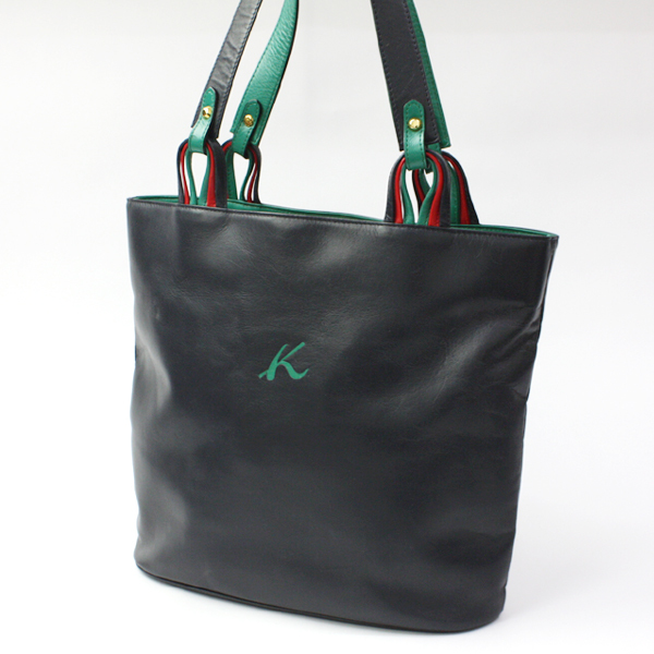 販売正規 キタムラ Kitamura K2 トートバッグ レザーバッグ 紺色