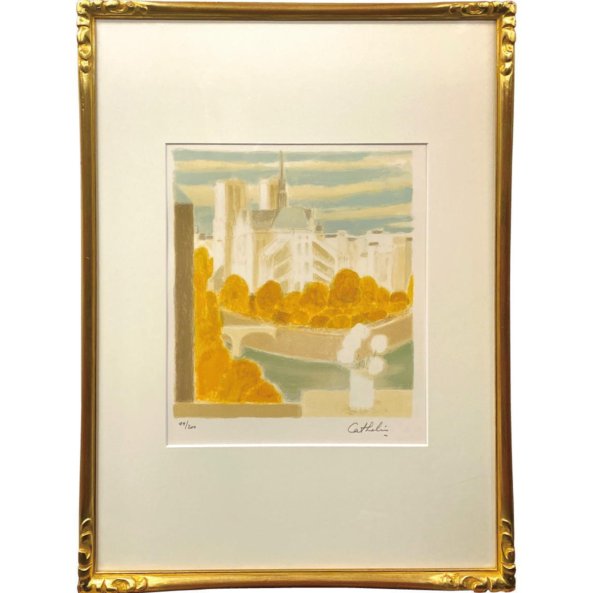 児山重芳 1on1真作 『PARIS』 油彩 キャンバス 20号 1970年 k 油彩画8