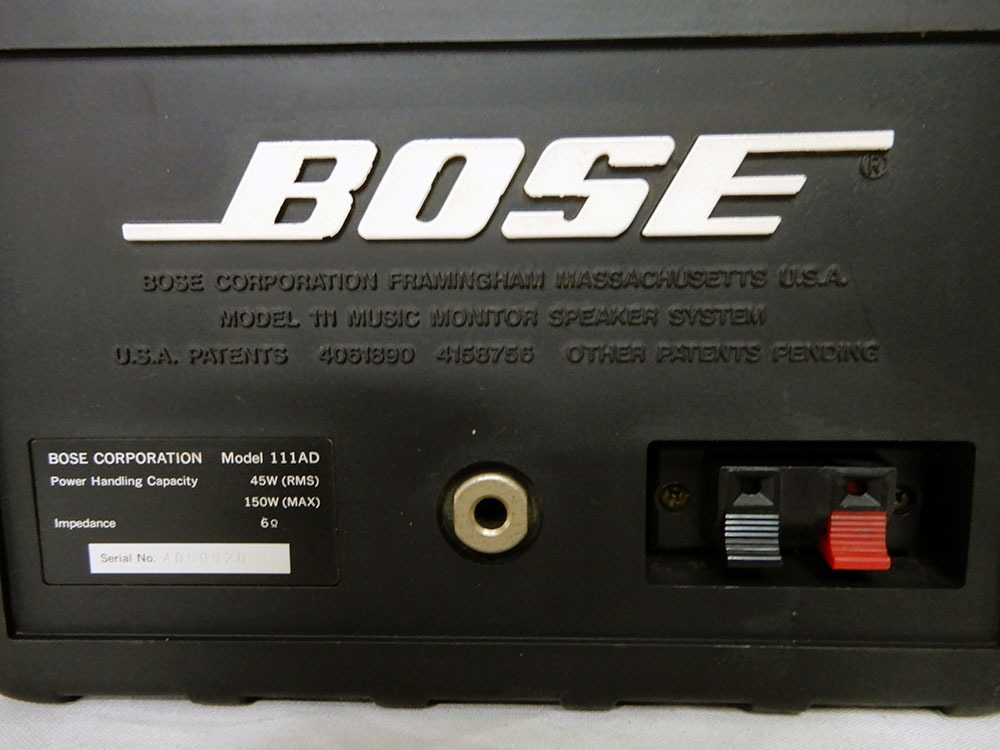 ◇ スピーカー BOSE 111AD 天井吊りブラケット付 □YFAD00001054