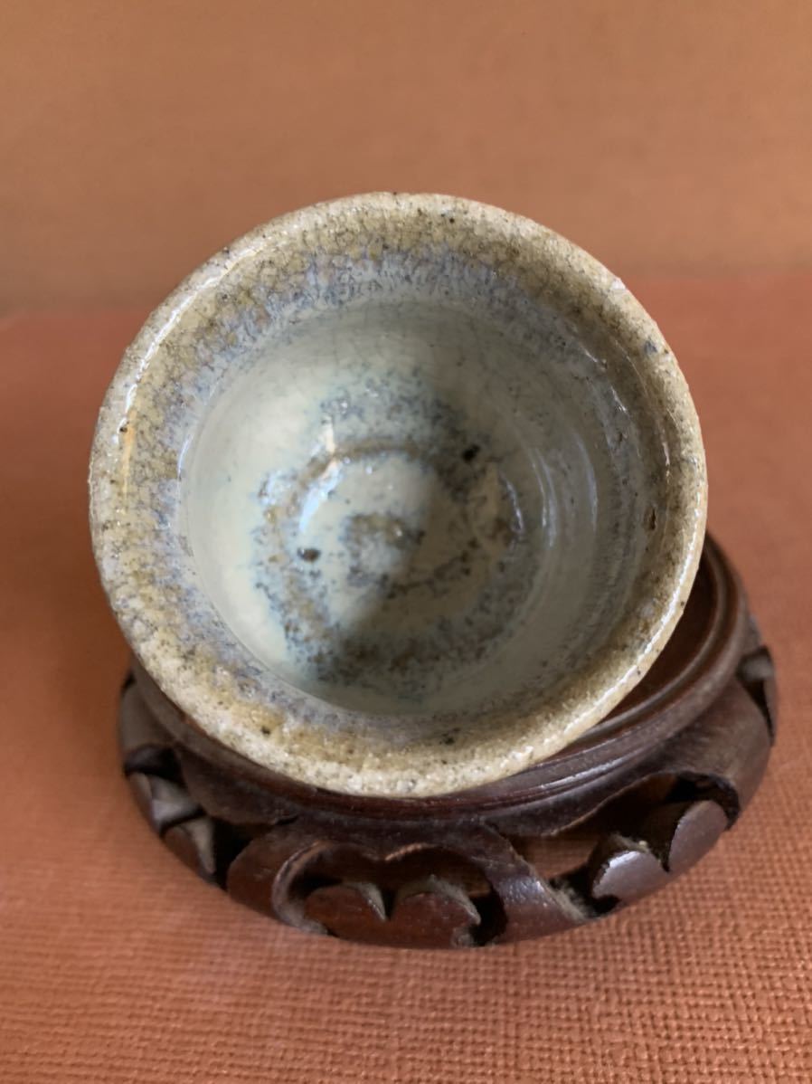 古唐津帆柱窯斑唐津たちぐい呑 時代保障名品 検岸岳