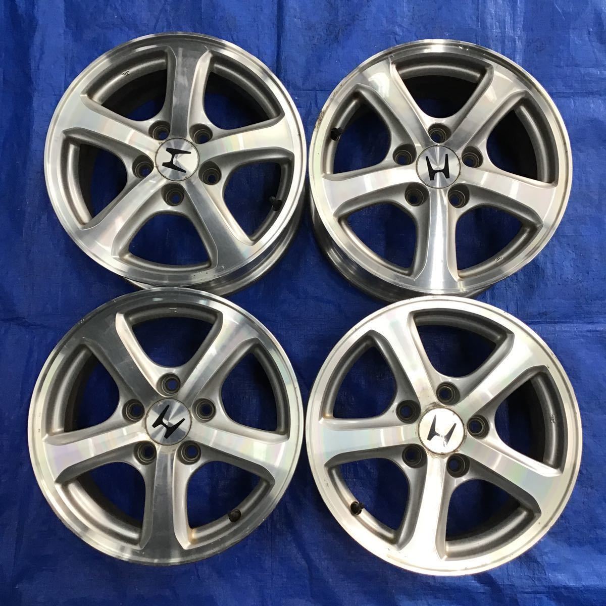  ホンダ ストリーム純正アルミホイール 15&times;6J+45 15インチ4本セット K-0853(純正品)｜売買されたオークション情報、yahooの商品情報をアーカイブ公開 - オークファン 5穴