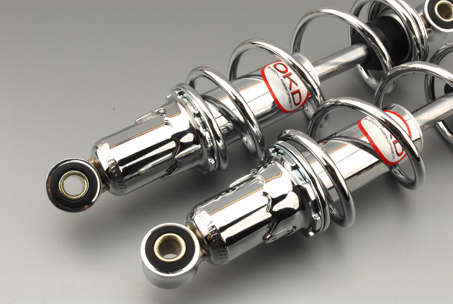 カブDAX リア OKD製アルミボディ荒巻サス250mmメッキモンキー OKD OKD