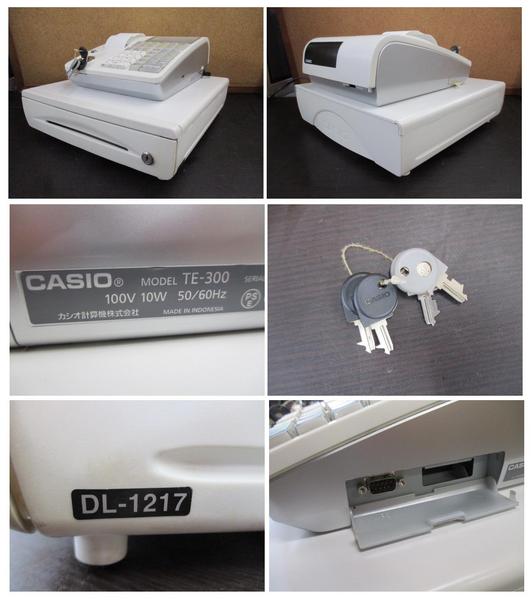 CASIO カシオ 電子 レジスター ドロア 付 TE-300 DL-1217 レジ