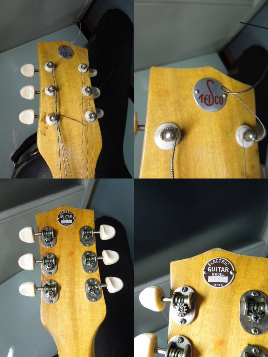 TEISCO テスコ Yahoo!オークション - 0 エレキギター Teisco 割れ反り