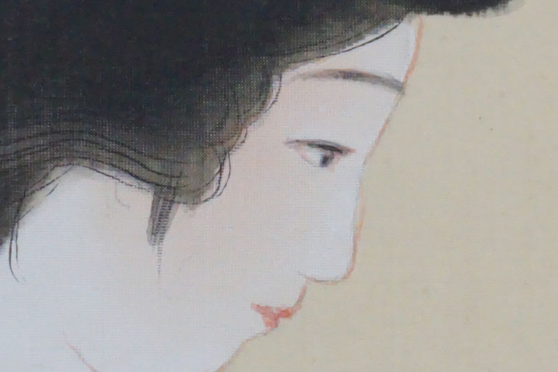 伊東深水 深水自題箱 二重箱 未鑑定模写NO5 貴重品 絹本肉筆掛軸秋色