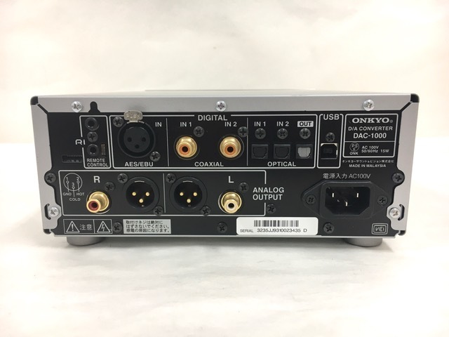 ONKYO オンキョー D/Aコンバーター DAC-1000 家電、AV
